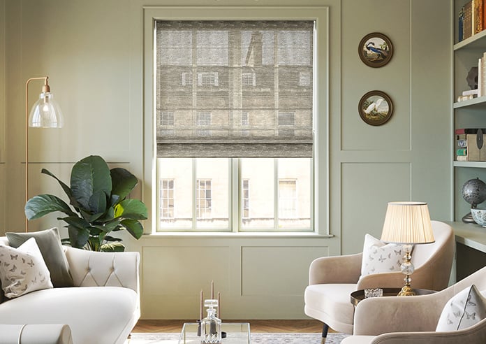 Tucson Voile, Antique Brass - Motorised Roman Blind - Image 3